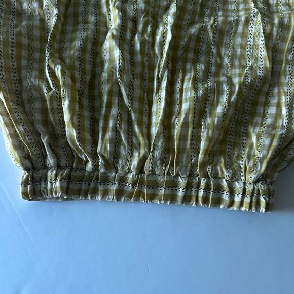 Mikarose yellow plaid daisy skirt size small - Picture 6 of 7